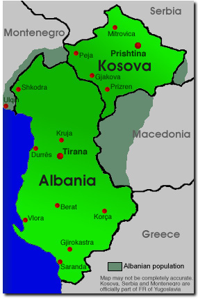 Albania Regional Map